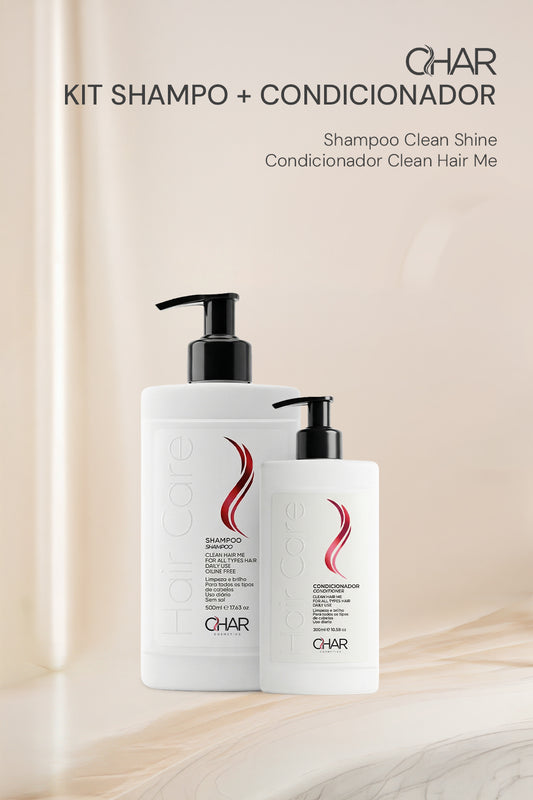 Kit Dupla Essencial Char - Shampoo 500ml + Condicionador 300ml