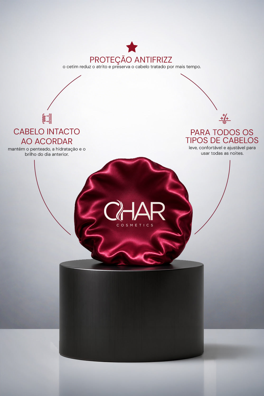Touca de Cetim Char Antifrizz