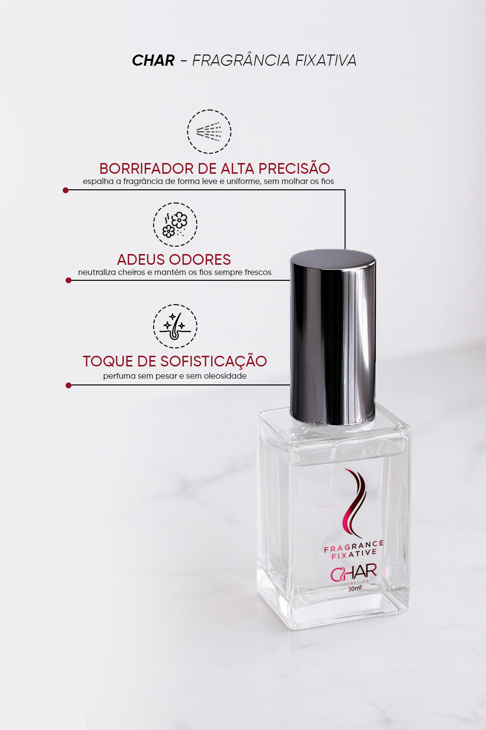 Perfume Capilar Char Fragance Fixative 30ml