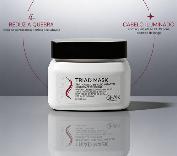 Máscara Triad Mask Char - Nutrição, Hidratação e Reconstrução