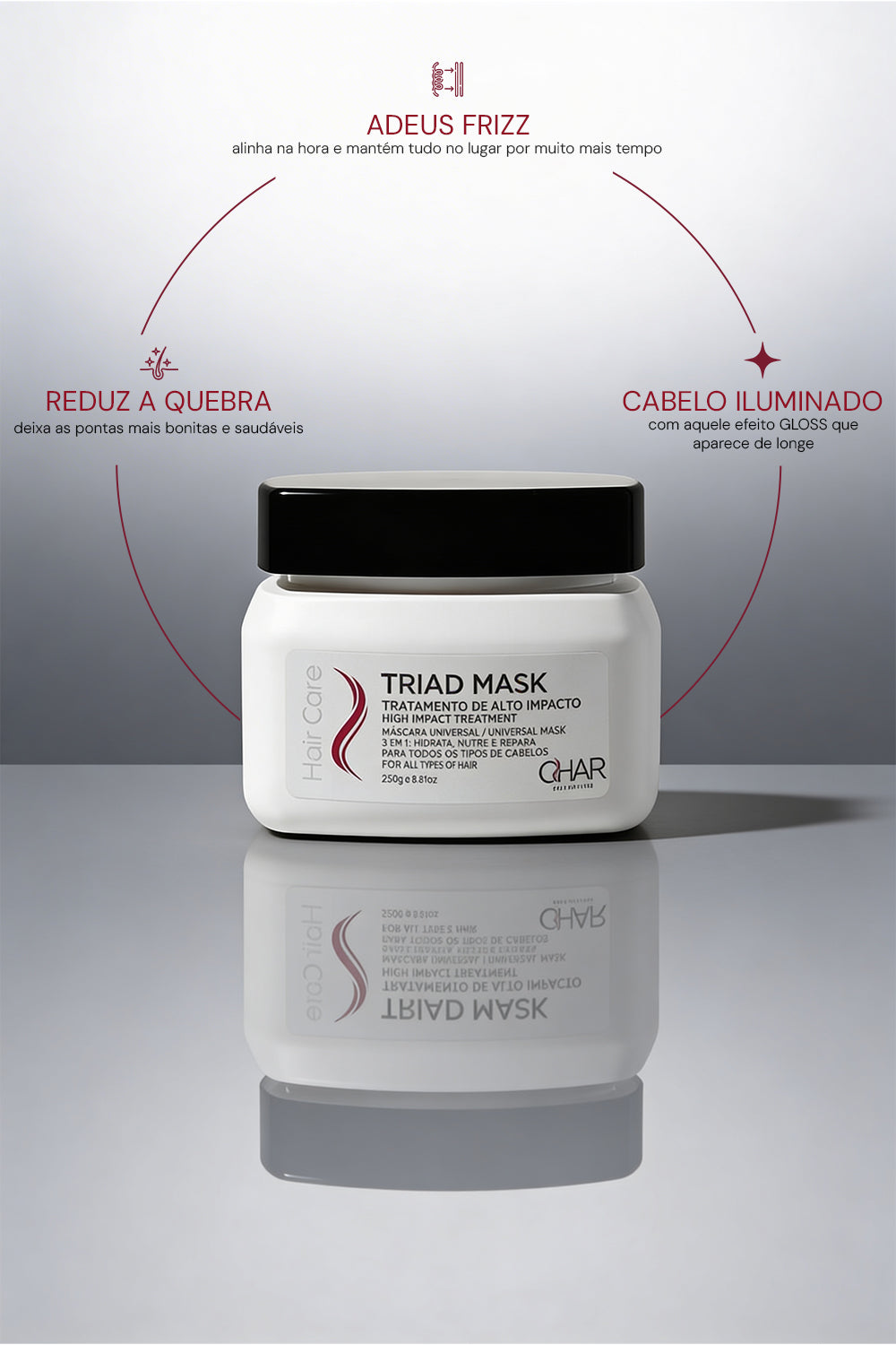 Máscara Triad Mask Char - Nutrição, Hidratação e Reconstrução